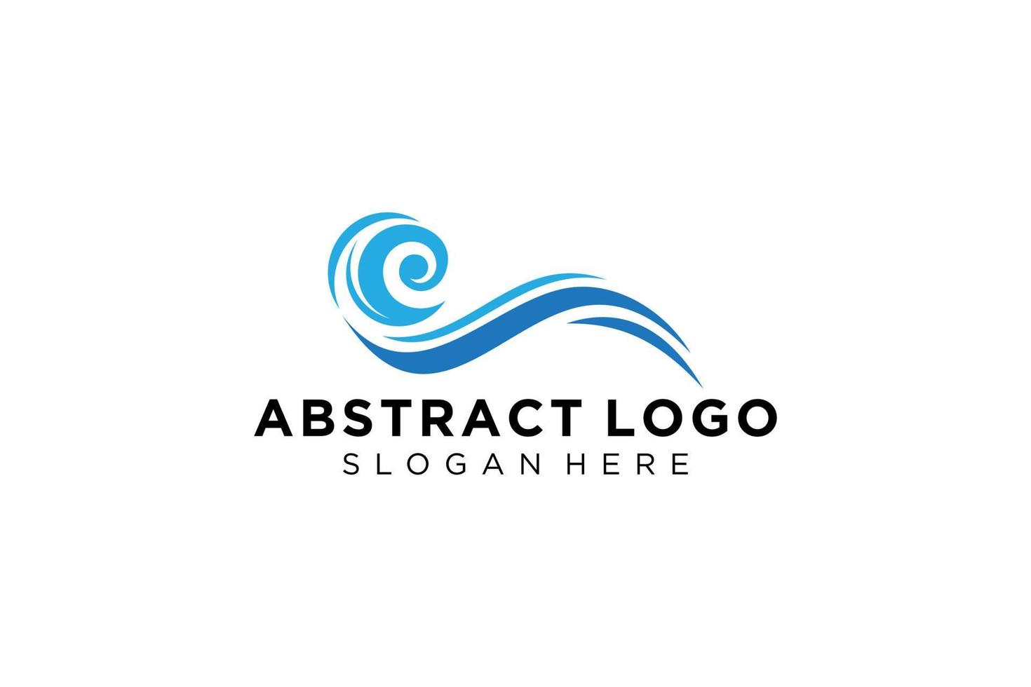 abstraktes Wasserwellen-Splash-Logo-Symbol und Icon-Design. vektor