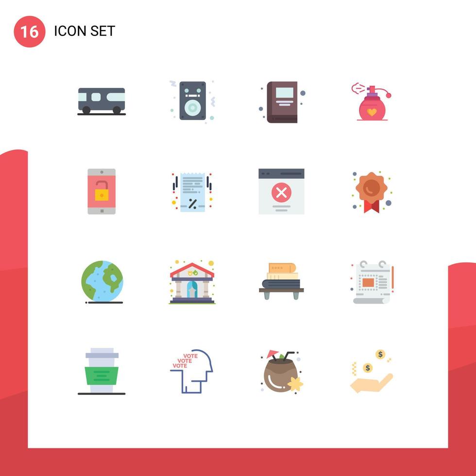 uppsättning av 16 modern ui ikoner symboler tecken för buss utbildning fordon ipod parfym redigerbar packa av kreativ vektor design element