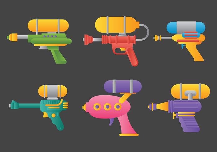 watergun vektor ikoner