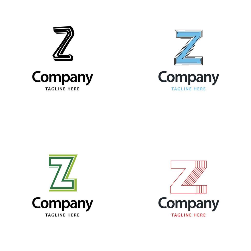 brev z stor logotyp packa design kreativ modern logotyper design för din företag vektor