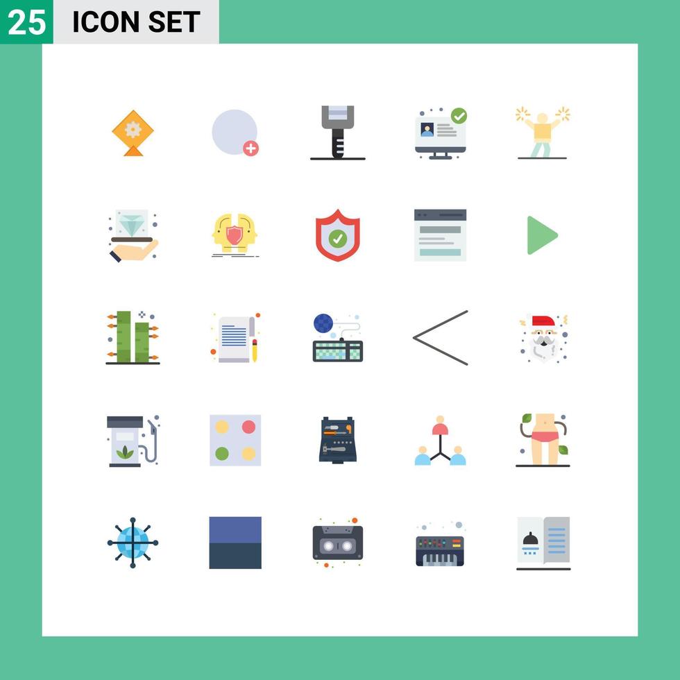 Stock Vector Icon Pack mit 25 Linienzeichen und Symbolen für Unternehmen ermutigen Peeler cheerleading medizinische Beratung editierbare Vektordesign-Elemente
