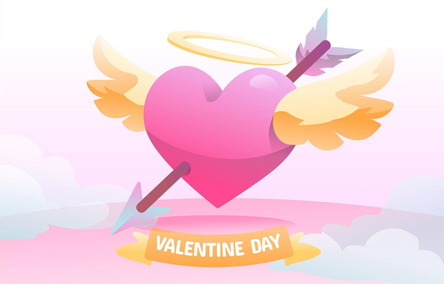 Amor Valentinstag Herz vektor