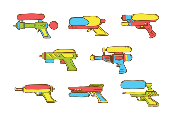 Watergun Icons Vektor