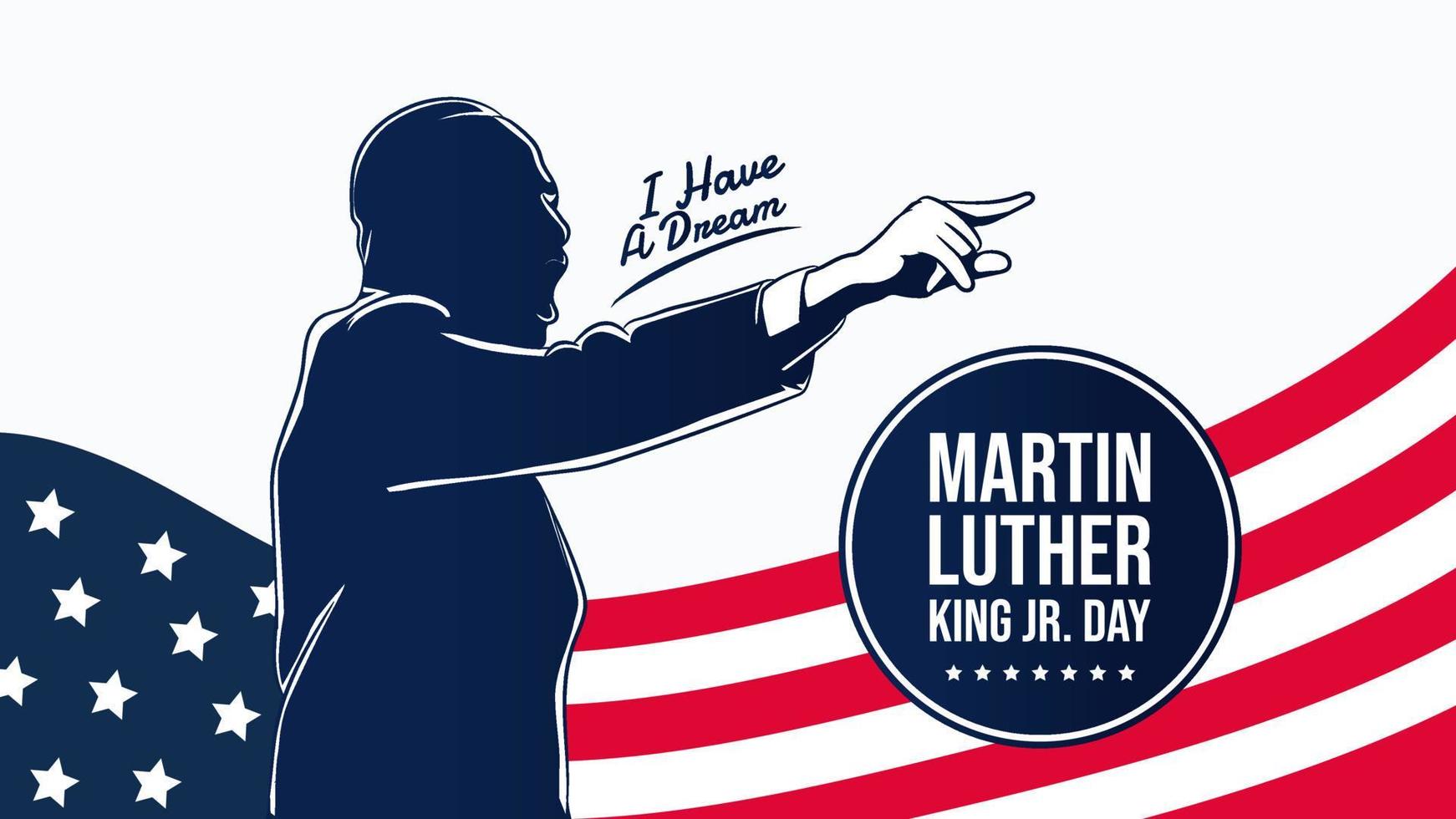 Illustration von Martin Luther King, jr. um den mlk-tag zu feiern. vektor