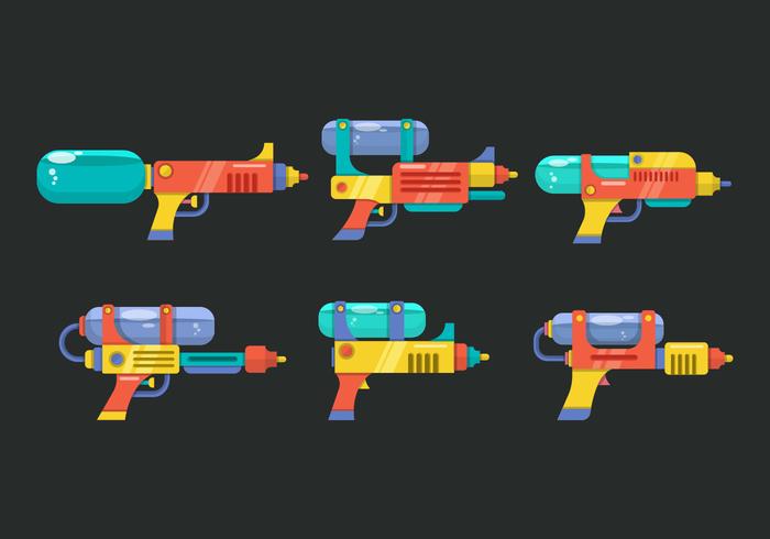 Watergun Sammlung Vektor-Illustration vektor