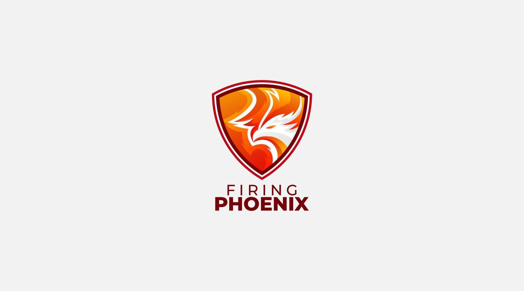 bränning fågel Fenix vektor logotyp design illustration