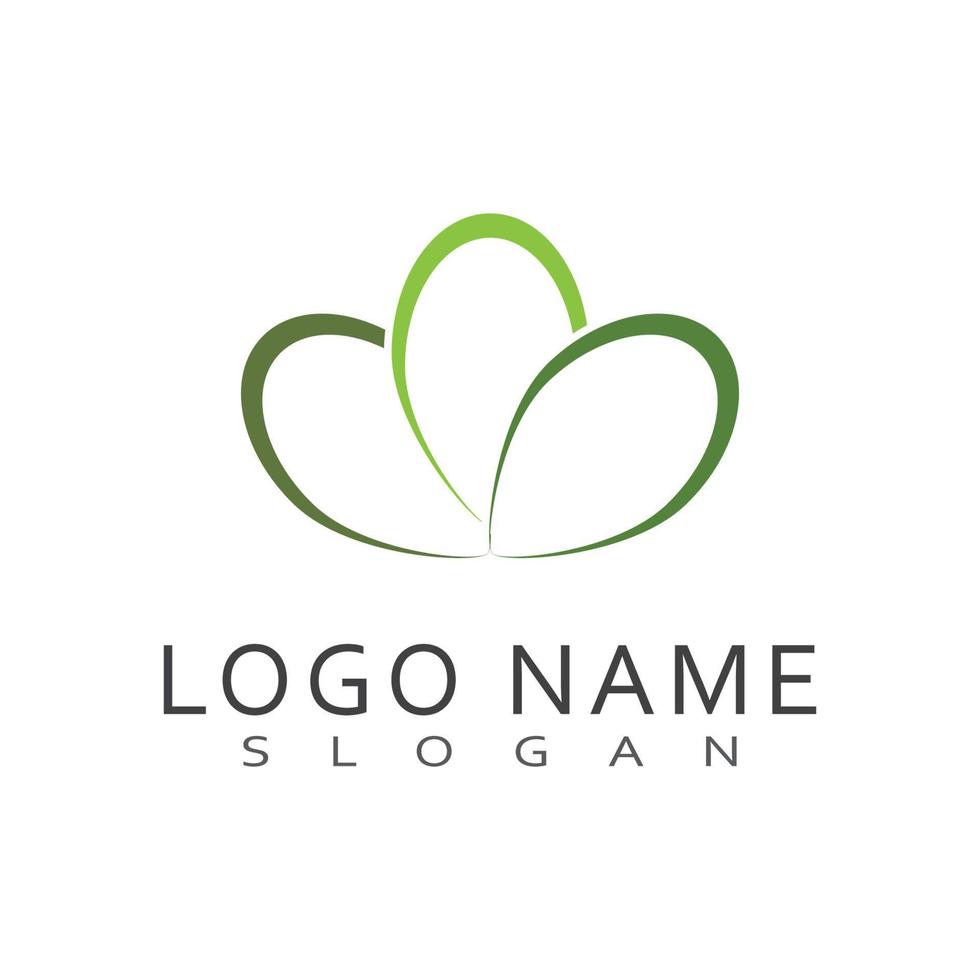 moringa leaf logo mall vektor symbol natur