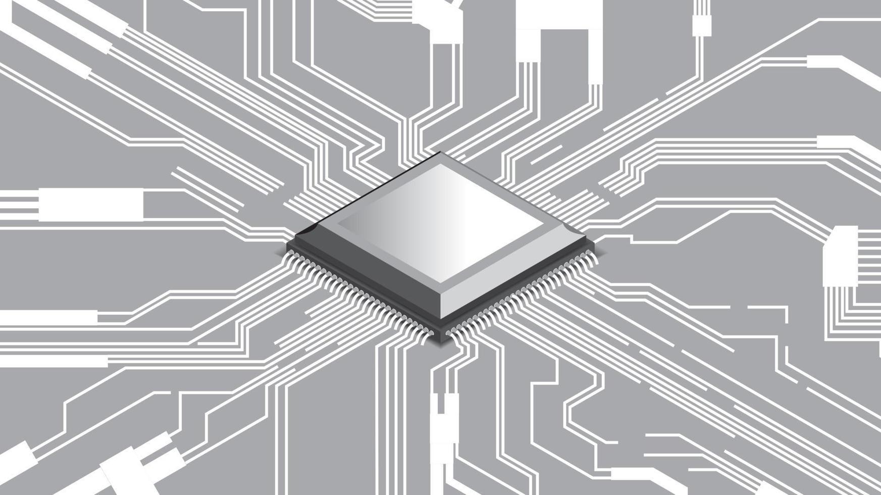 abstrakt hårdvara och programvara bakgrund. krets styrelse, chip processor, moderkort och koda programmerare. hi-tech dator ingenjör. dator processorer cpu. moderkort digital chip vektor