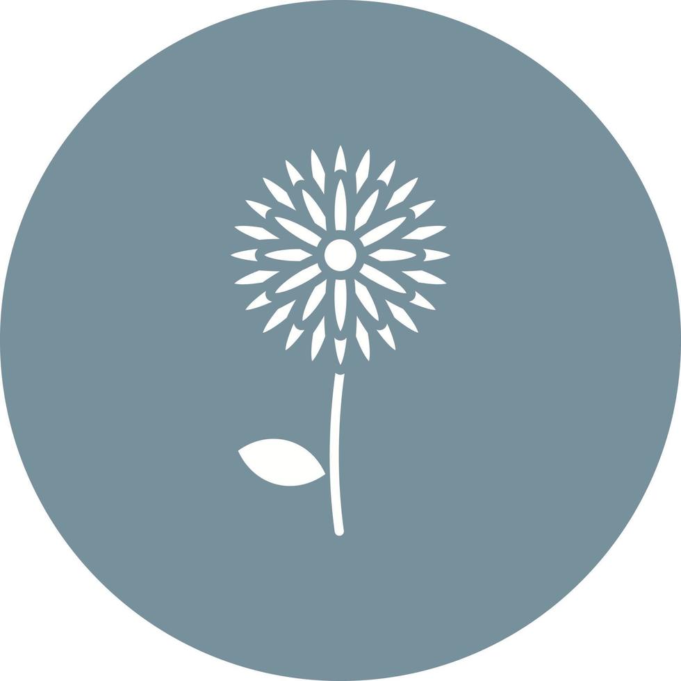 Chrysantheme-Glyphe-Kreis-Symbol vektor