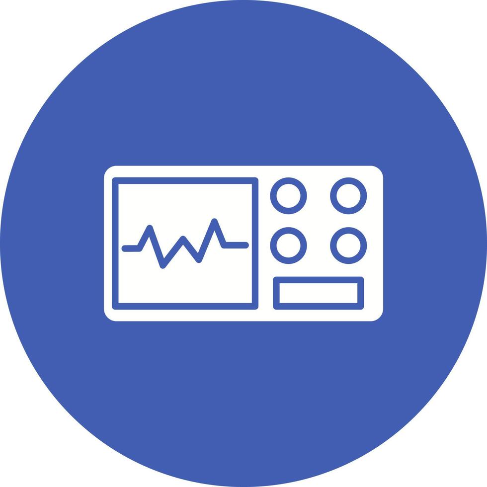 elektrokardiogram glyf cirkel ikon vektor