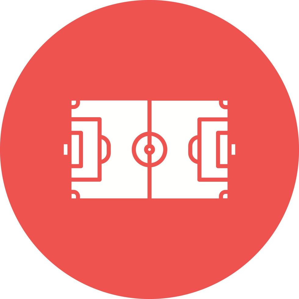 Fußballfeld-Glyphen-Kreis-Symbol vektor
