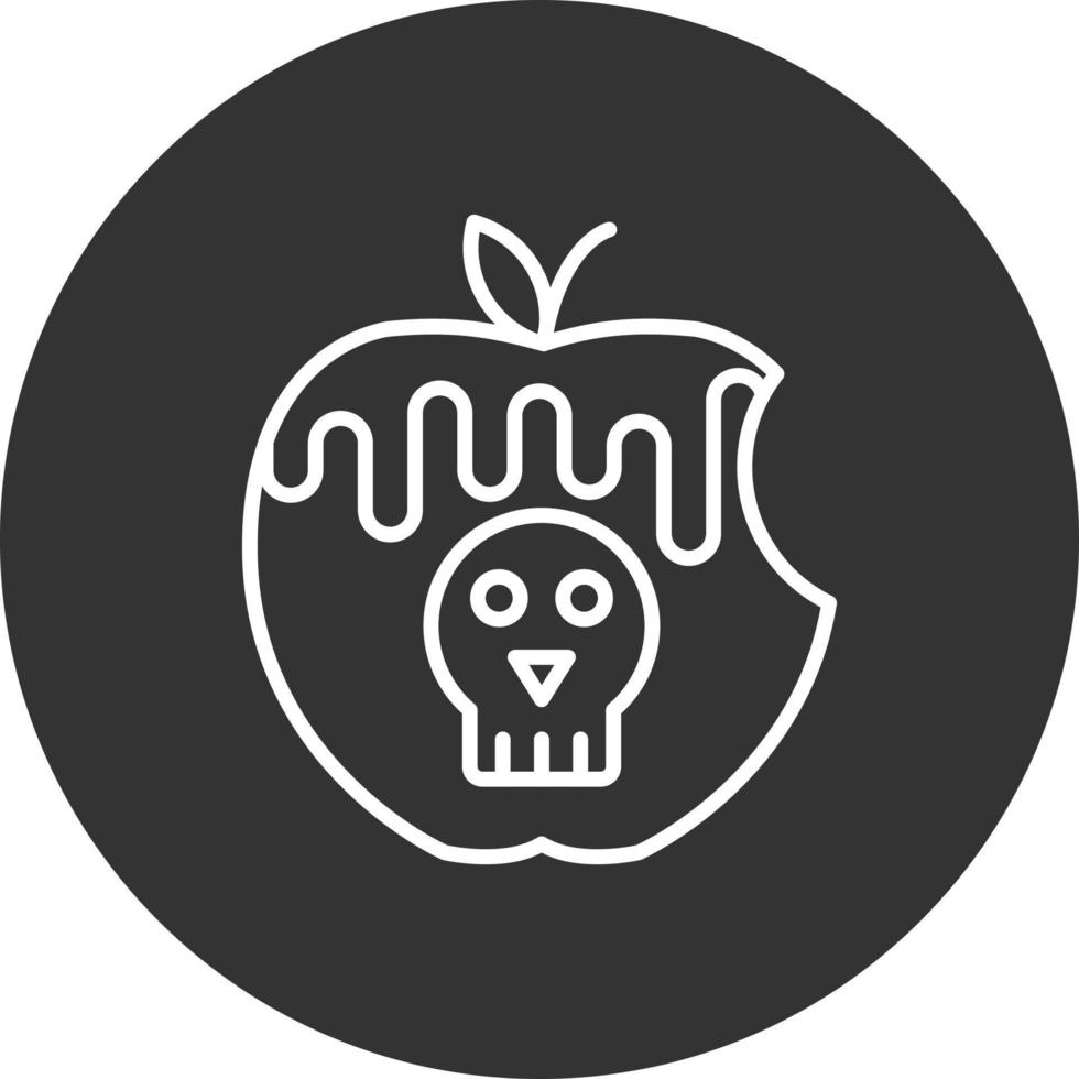 kreatives Icon-Design mit vergiftetem Apfel vektor