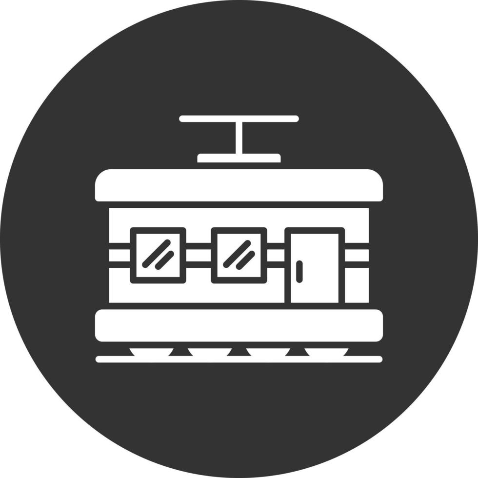 Straßenbahn kreatives Icon-Design vektor