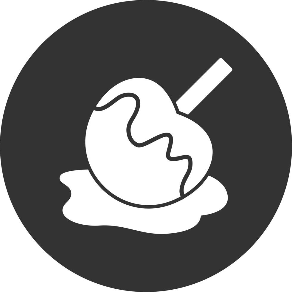 Karamell-Apfel kreatives Icon-Design vektor