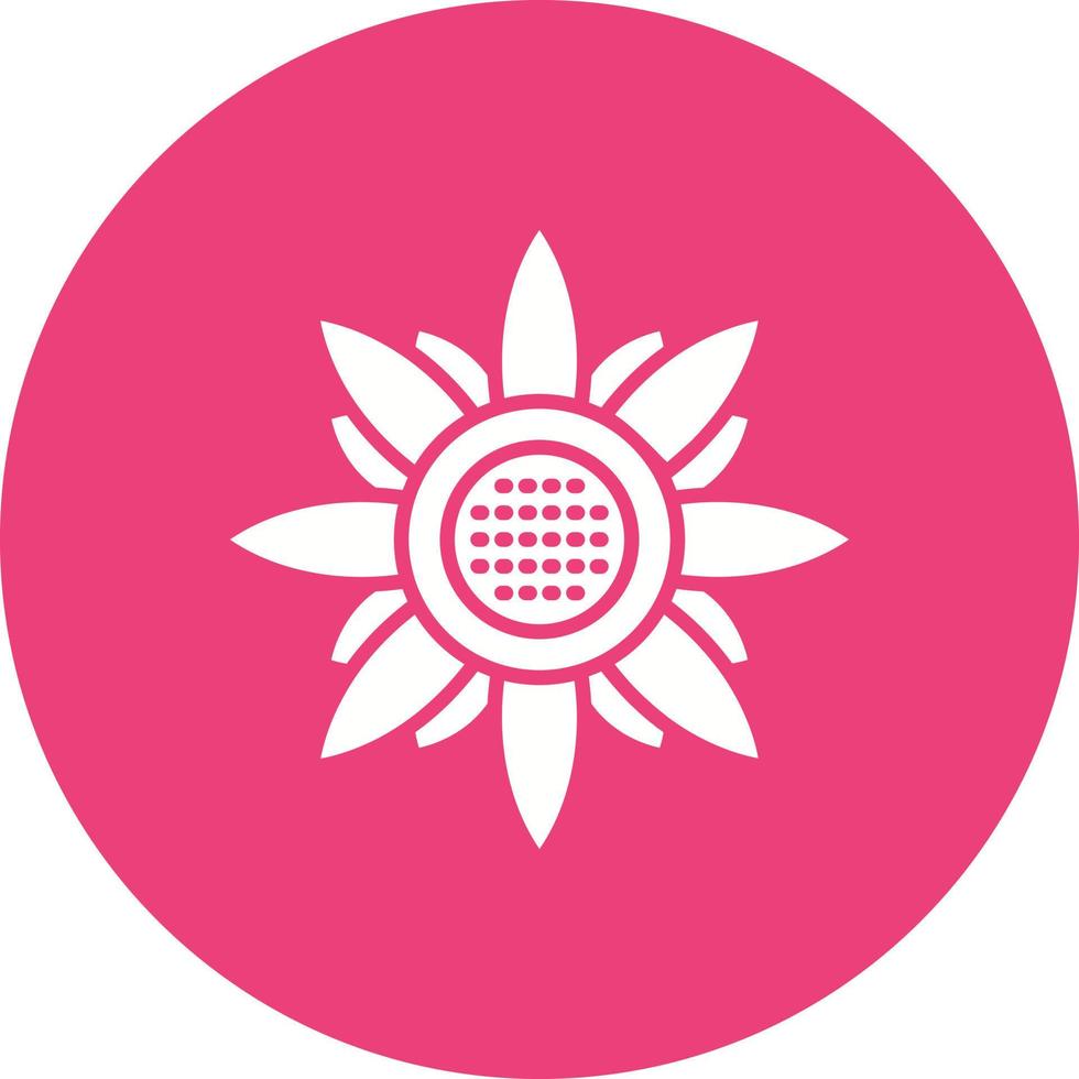 Sonnenblumen-Glyphe-Kreis-Symbol vektor