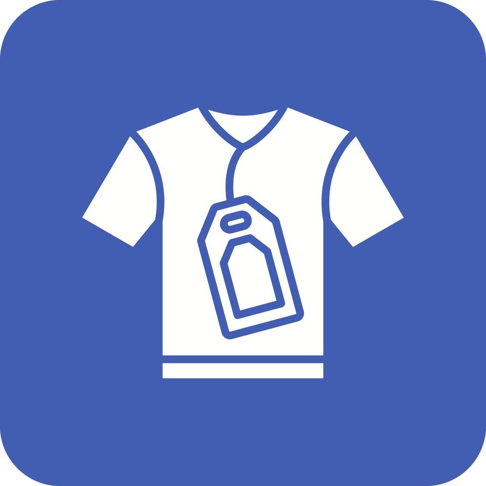 Shirt Verkauf Glyphe Runde Ecke Hintergrundsymbol vektor