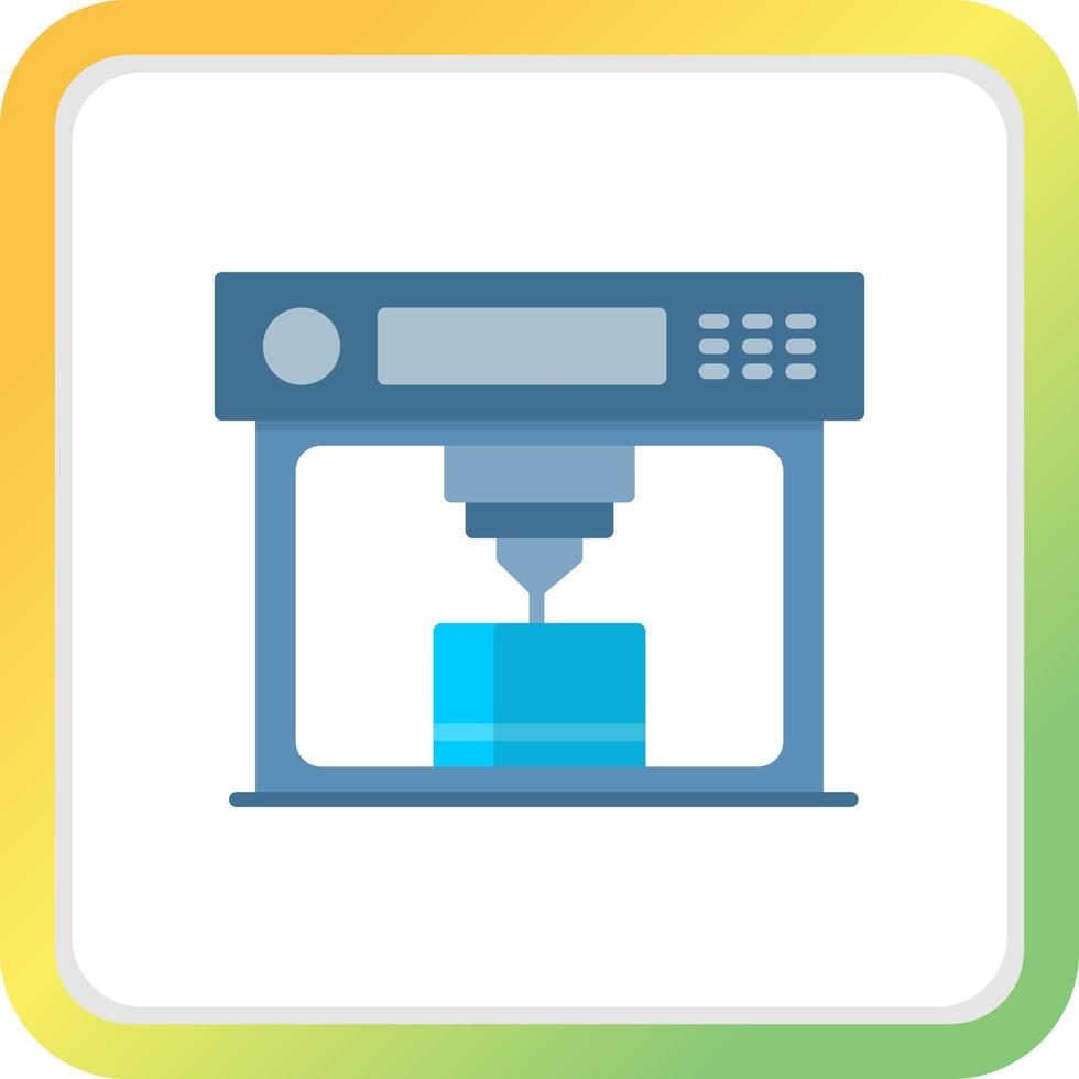 3D-Drucker kreatives Icon-Design vektor