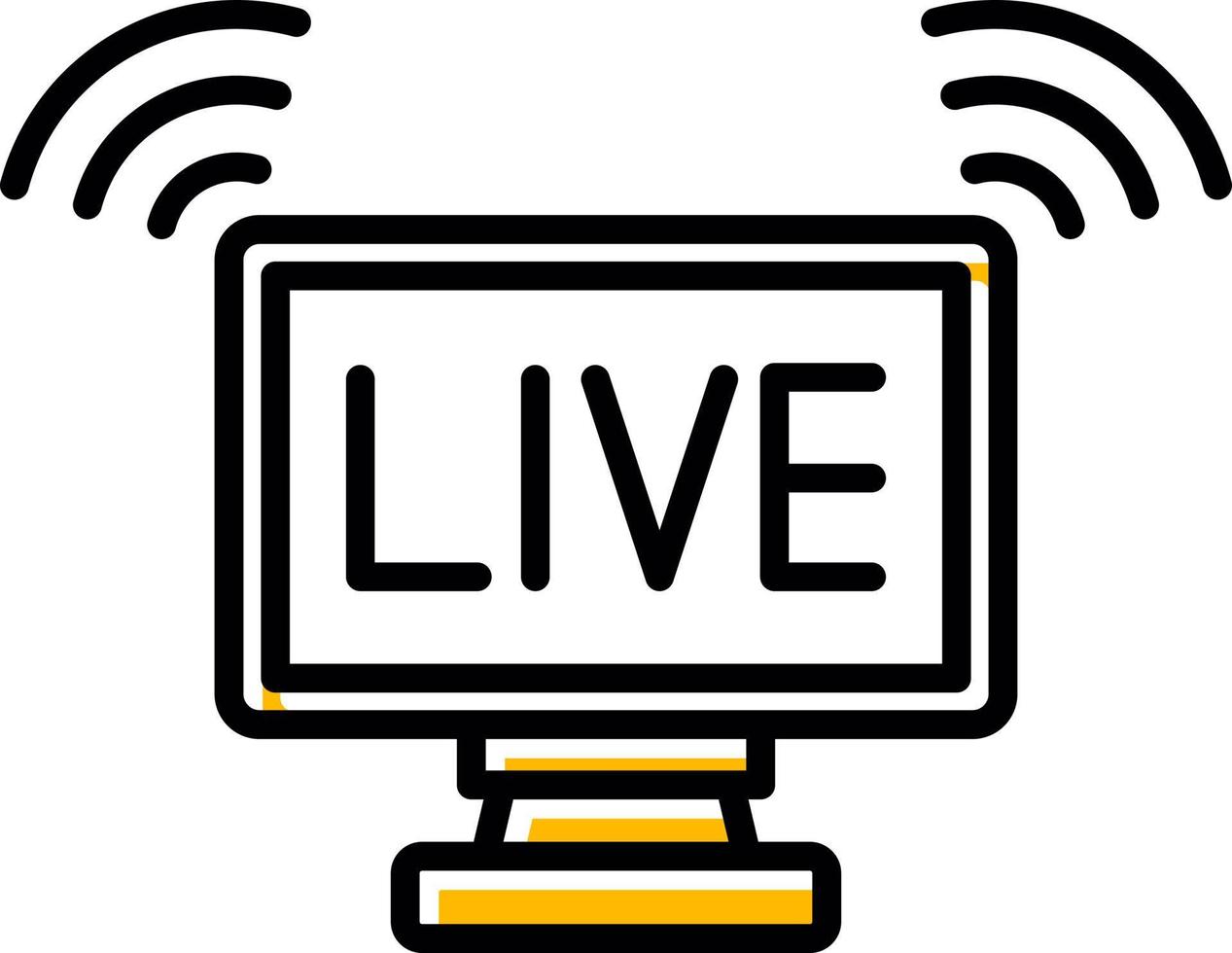 kreatives Icon-Design für Live-Streaming vektor