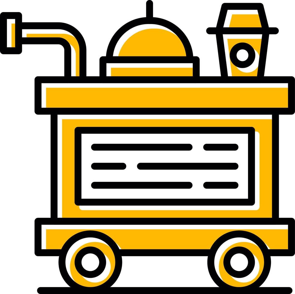 Food Trolley kreatives Icon-Design vektor