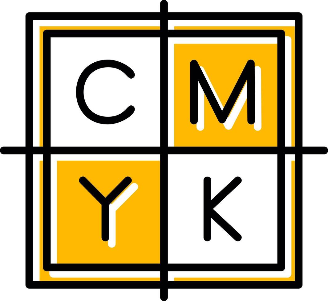 kreatives CMYK-Icon-Design vektor