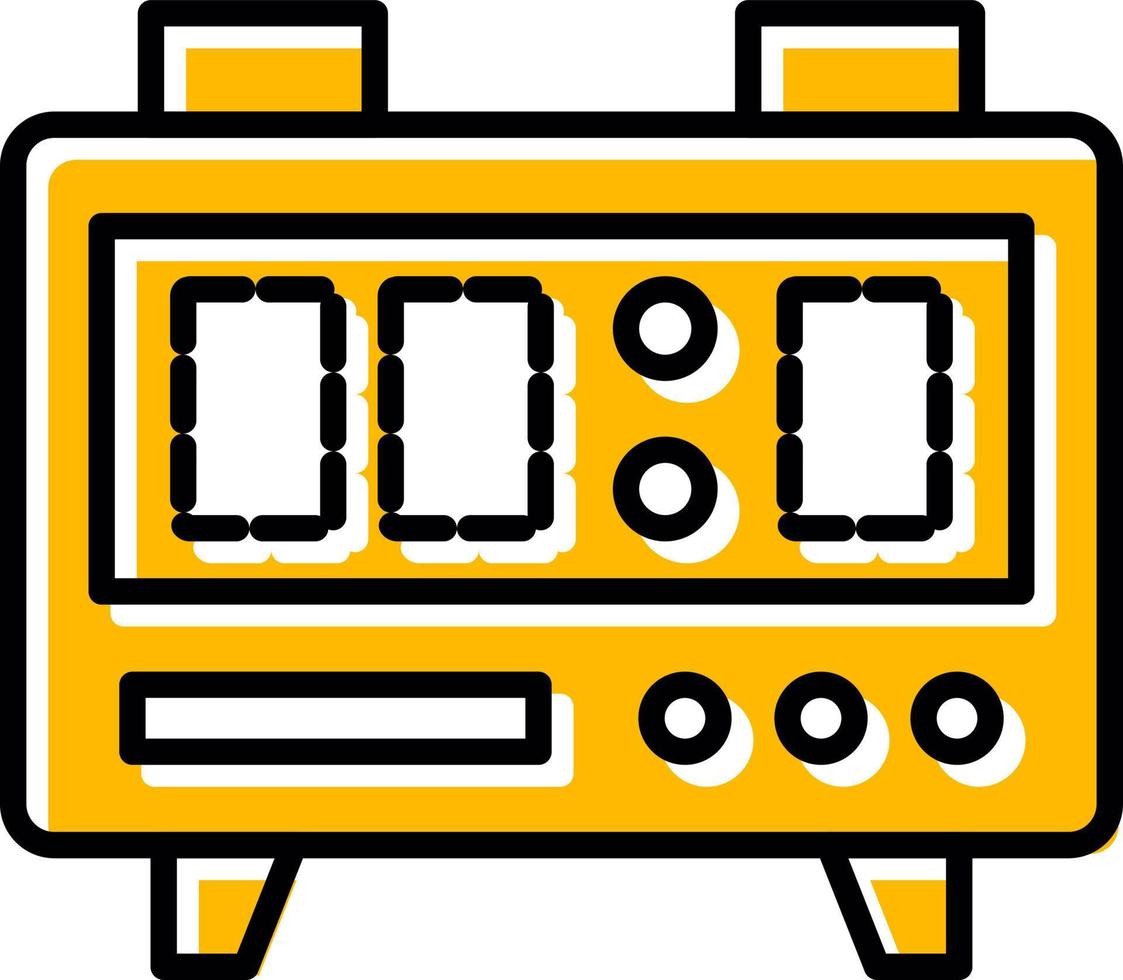 digitale stoppuhr kreatives symboldesign vektor