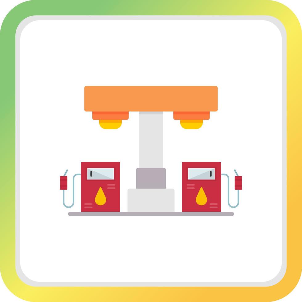 Tankstelle kreatives Icon-Design vektor