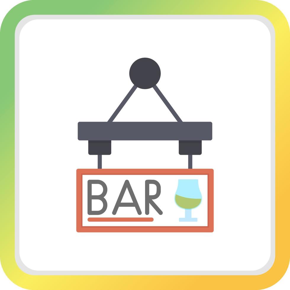 Bar-Schild kreatives Icon-Design vektor