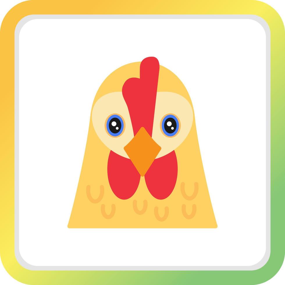 Huhn kreatives Icon-Design vektor