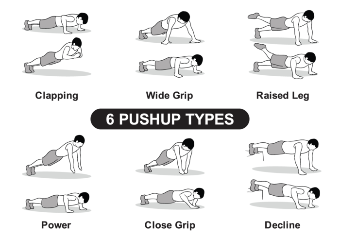 6 Pushup-Typen vektor