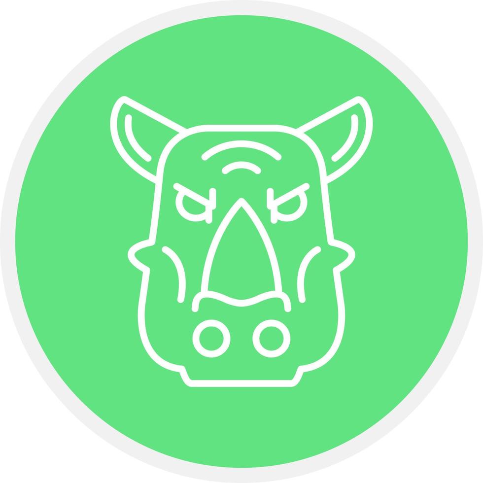 noshörning kreativ ikon design vektor