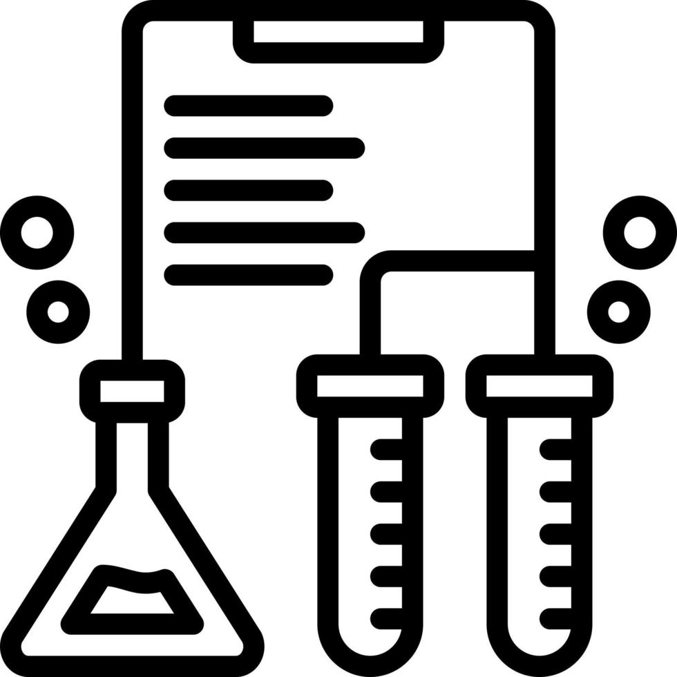 linje ikon för prövningar vektor