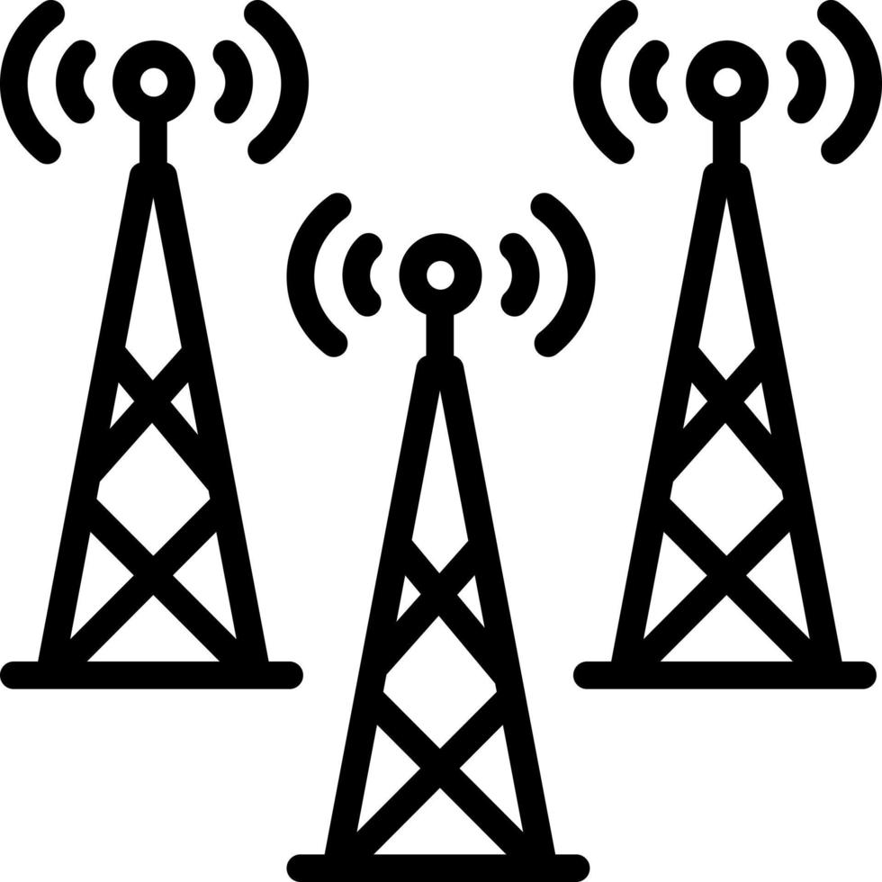 Liniensymbol für Türme vektor