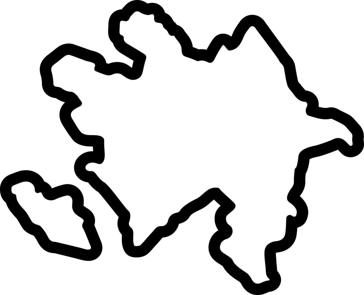 linje ikon för azerbaijan vektor