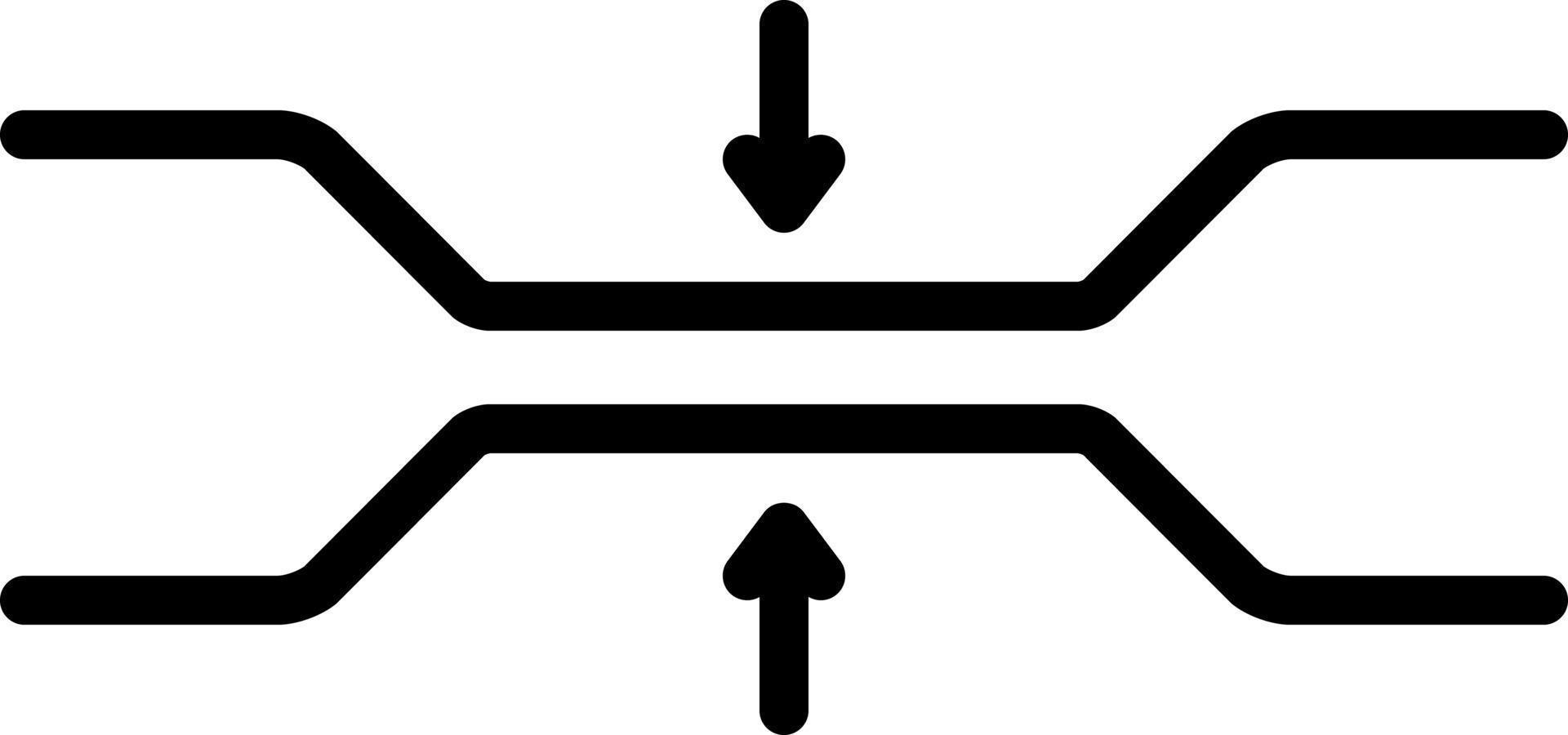 Liniensymbol für schmal vektor