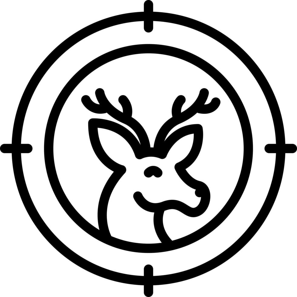 Liniensymbol für die Jagd vektor