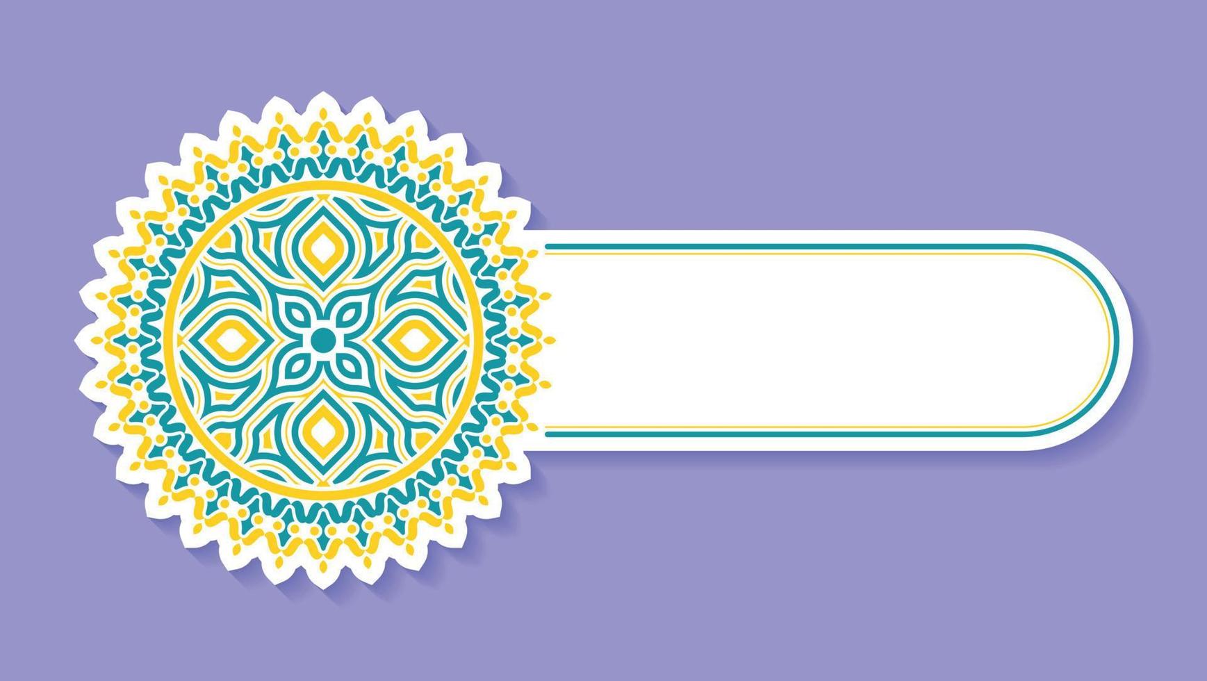 färgglada mandala dekorativ banner vektor