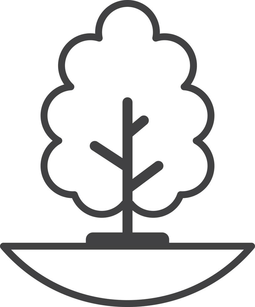 träd och jord illustration i minimal stil vektor