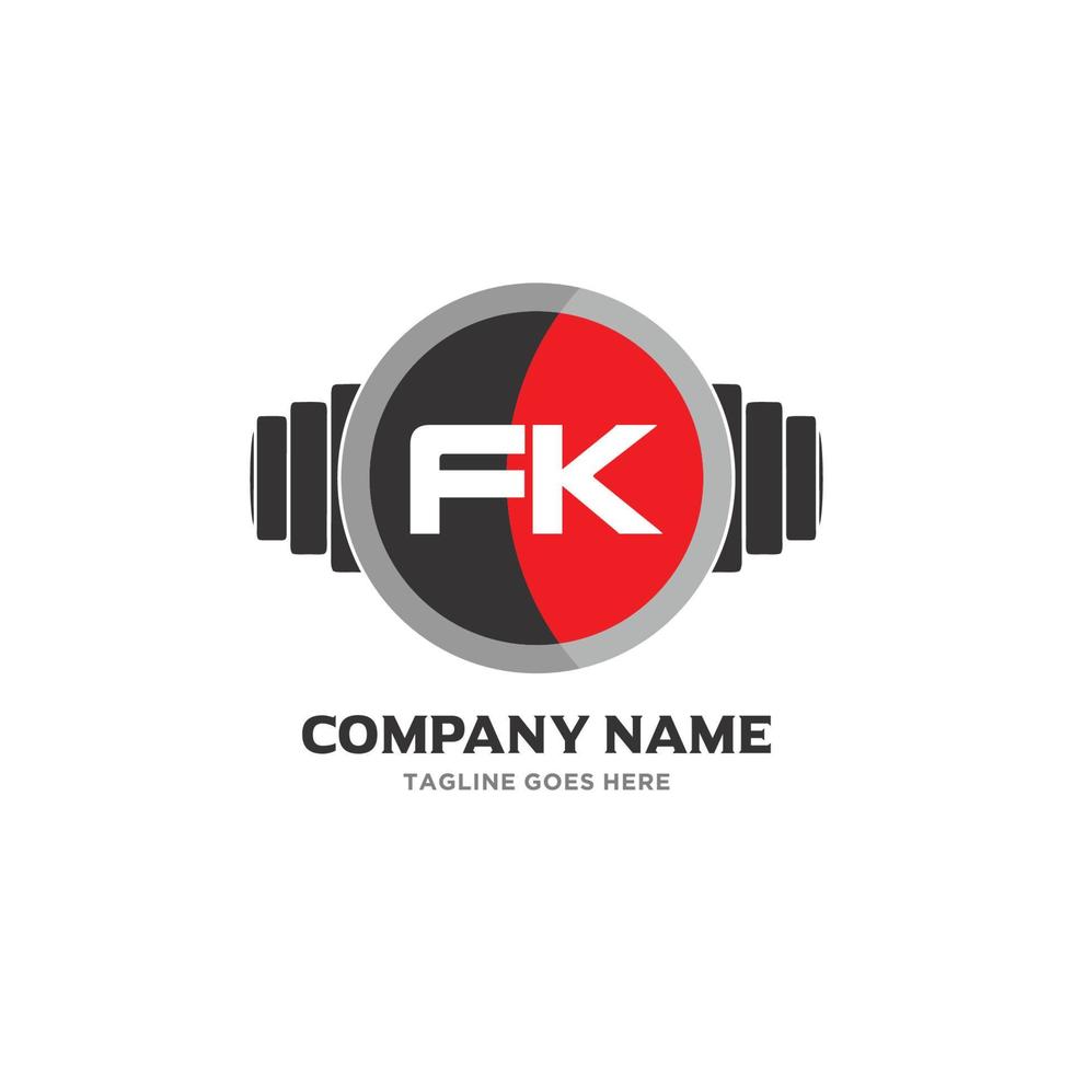 fk brev logotyp design ikon kondition och musik vektor symbol.