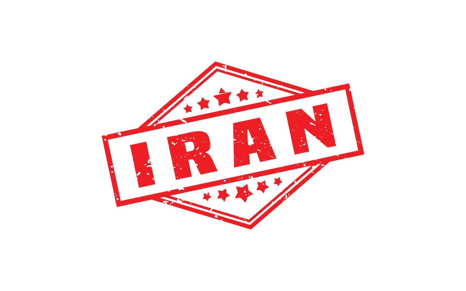 iran stämpel sudd med grunge stil på vit bakgrund vektor