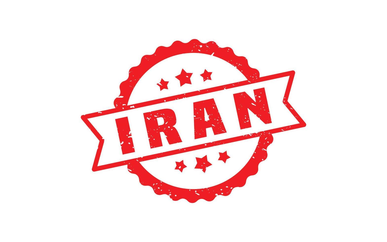 iran stämpel sudd med grunge stil på vit bakgrund vektor