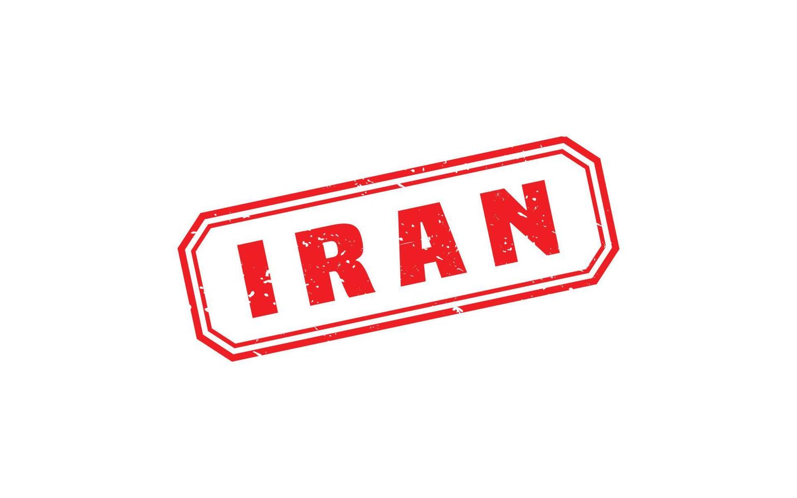 iran stämpel sudd med grunge stil på vit bakgrund vektor