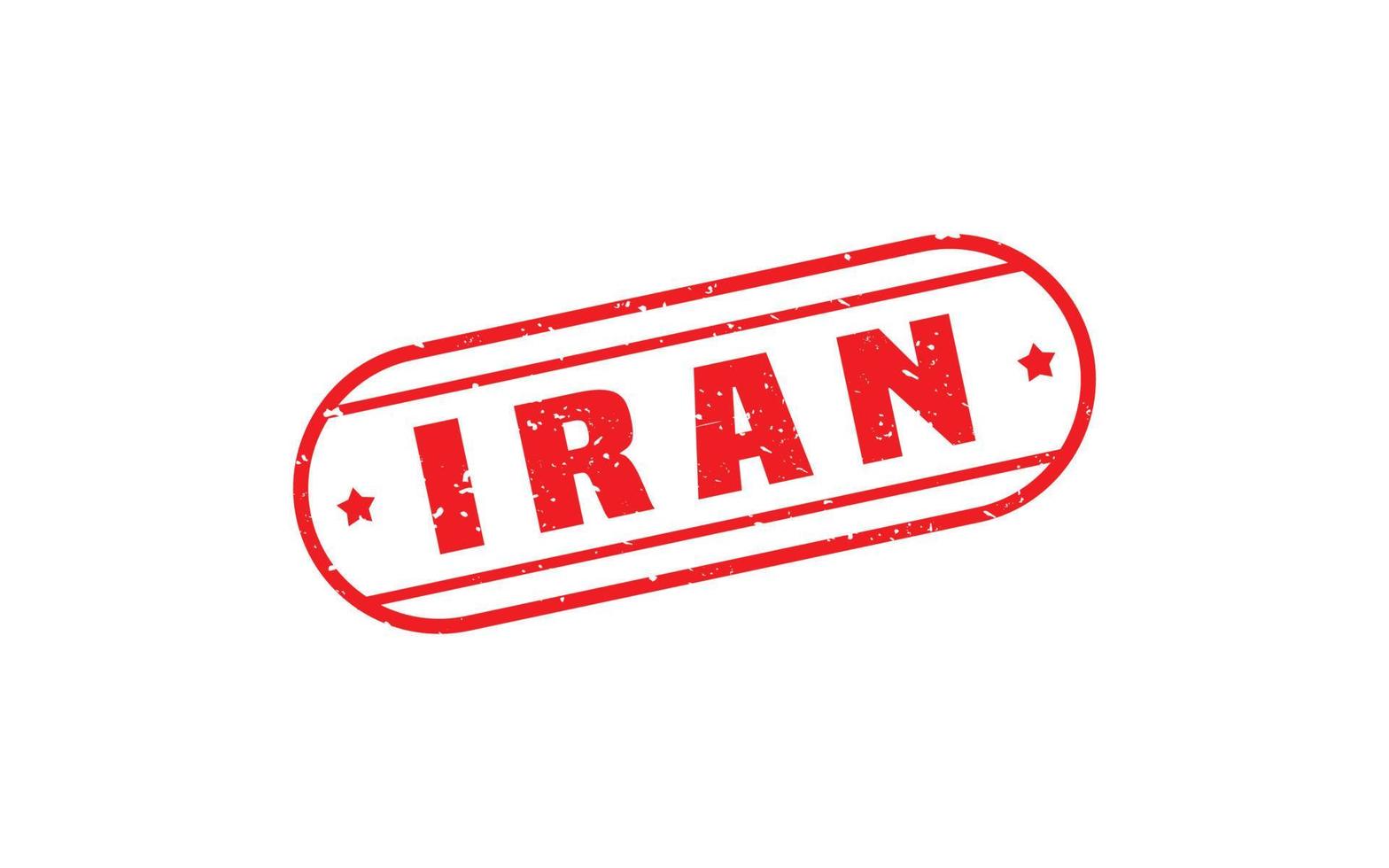 Iran-Stempelgummi mit Grunge-Stil auf weißem Hintergrund vektor