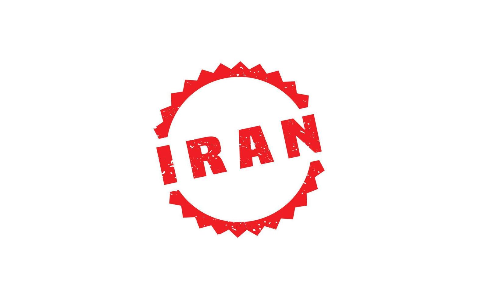 iran stämpel sudd med grunge stil på vit bakgrund vektor