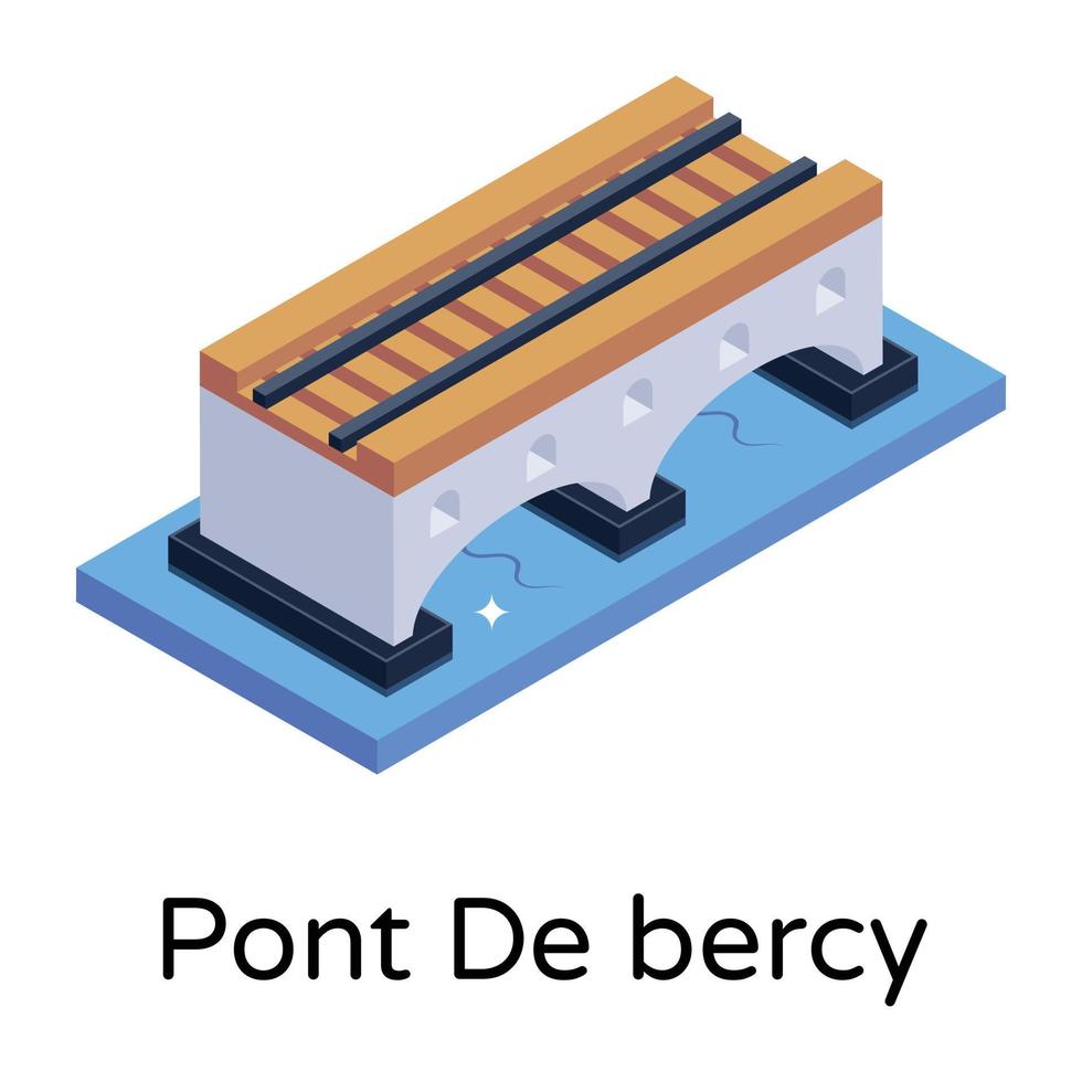 isometrisches editierbares symbol der brücke vektor