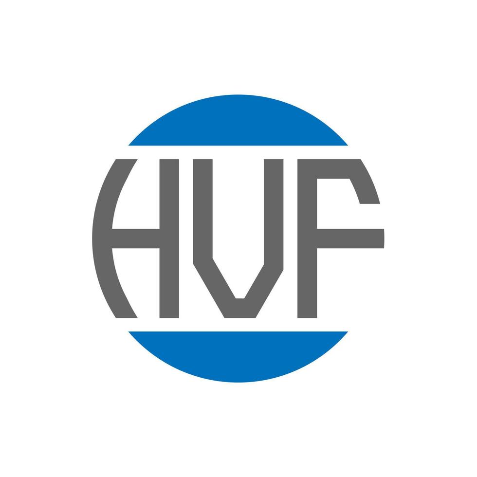 hvf-Brief-Logo-Design auf weißem Hintergrund. hvf creative initials circle logo-konzept. hvf Briefgestaltung. vektor
