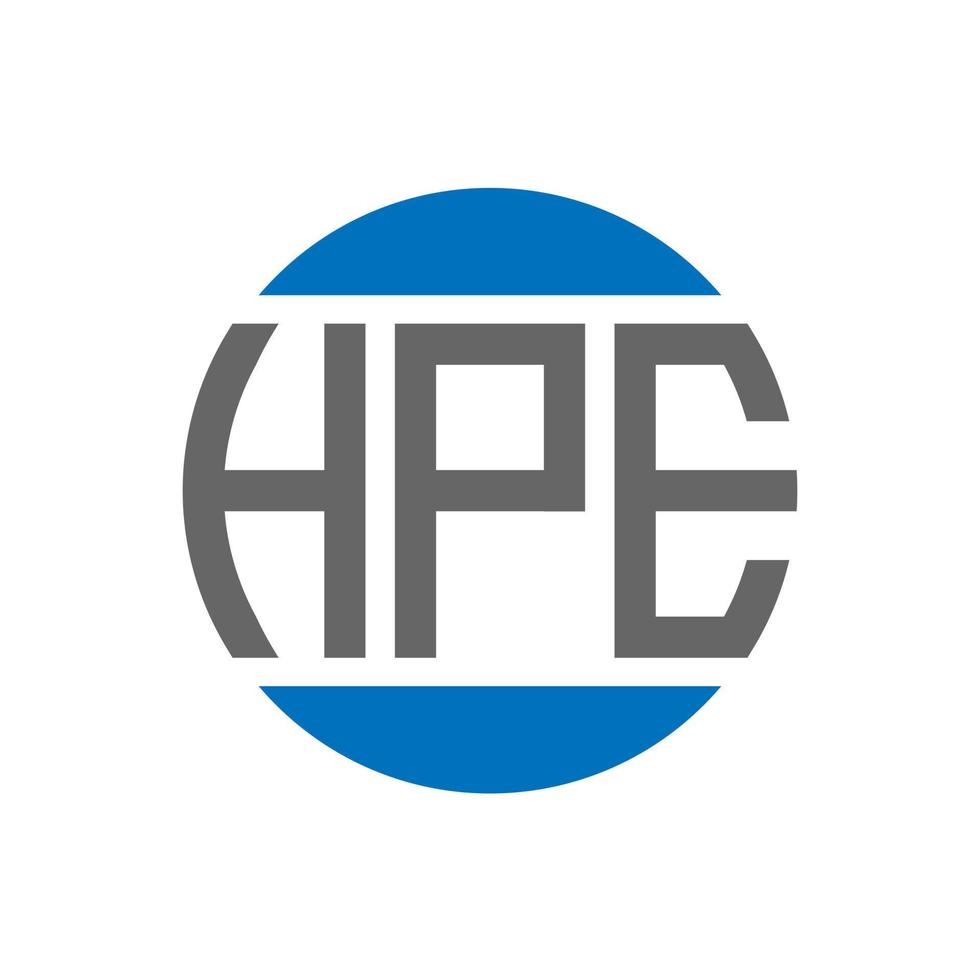 hpe-Brief-Logo-Design auf weißem Hintergrund. hpe creative initials circle logo-konzept. hpe Briefgestaltung. vektor