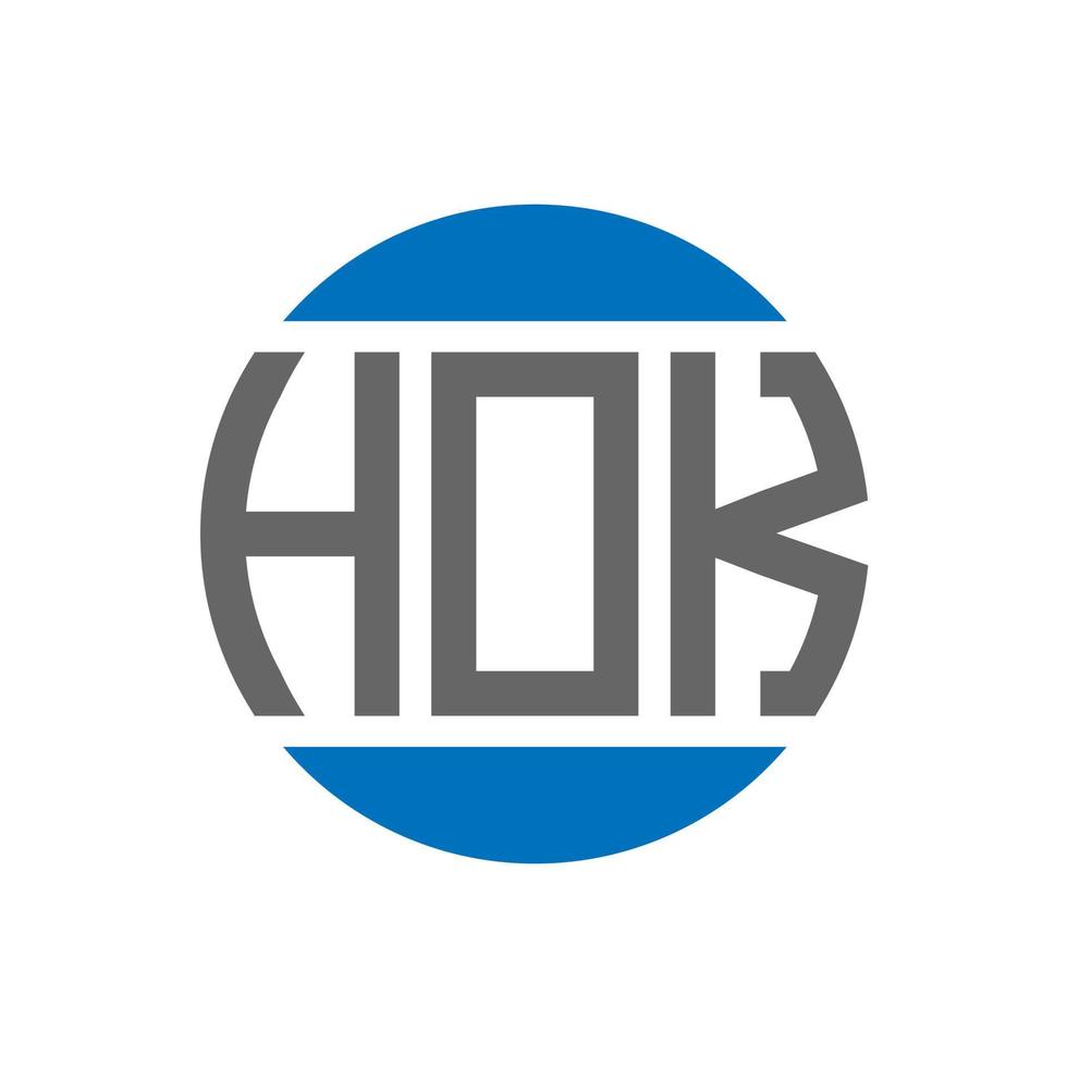 hok brev logotyp design på vit bakgrund. hok kreativ initialer cirkel logotyp begrepp. hok brev design. vektor