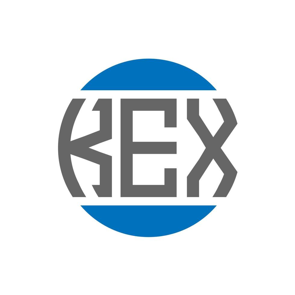 Kex-Brief-Logo-Design auf weißem Hintergrund. kex creative initials circle logo-konzept. Kex-Buchstaben-Design. vektor