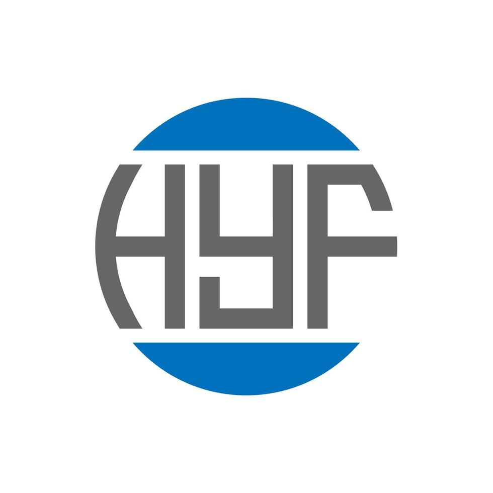 hyf-Buchstaben-Logo-Design auf weißem Hintergrund. hyf creative initials circle logo-konzept. hyf Briefgestaltung. vektor