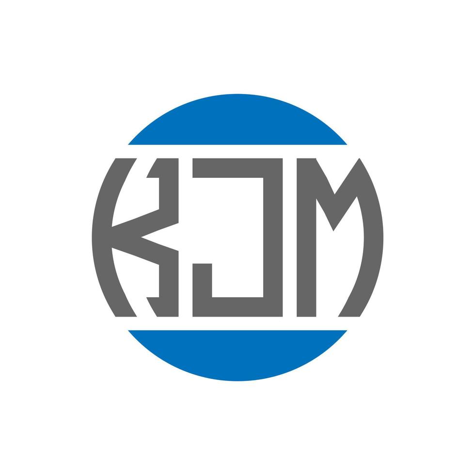 kjm-Brief-Logo-Design auf weißem Hintergrund. kjm kreative initialen kreis logokonzept. kjm Briefgestaltung. vektor